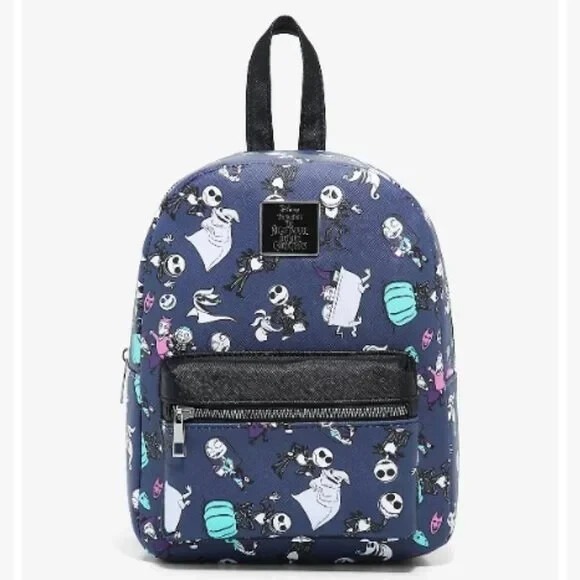 Bioworld Disney The Nightmare Before Christmas Chibi Characters Mini Backpack - Picture 1 of 4